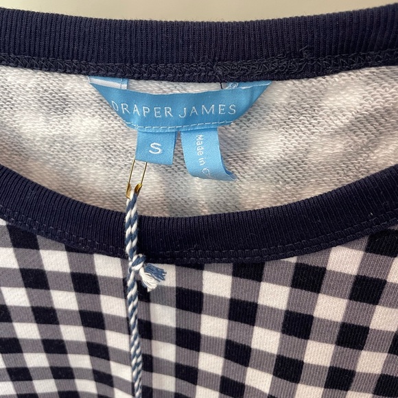 NWT Navy Gingham Draper James Sweatshirt - Picture 4 of 4
